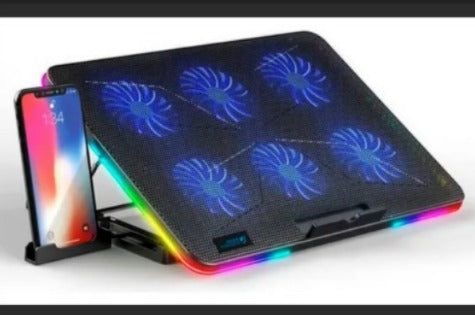 🤩COOLER PARA LAPTOP 6 VENTILADORES RGB